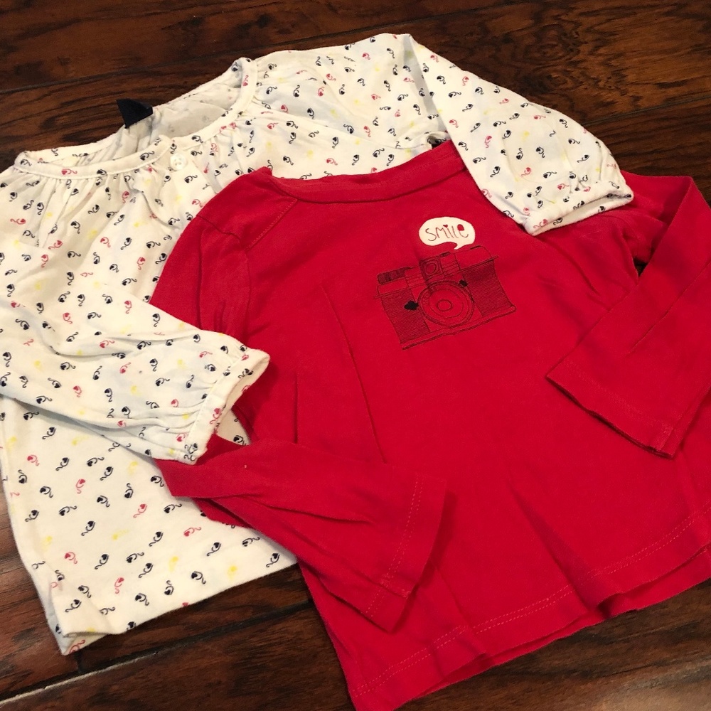 Gap Bundle x2 -- Toddler Girls Shirts, sz 12-18m